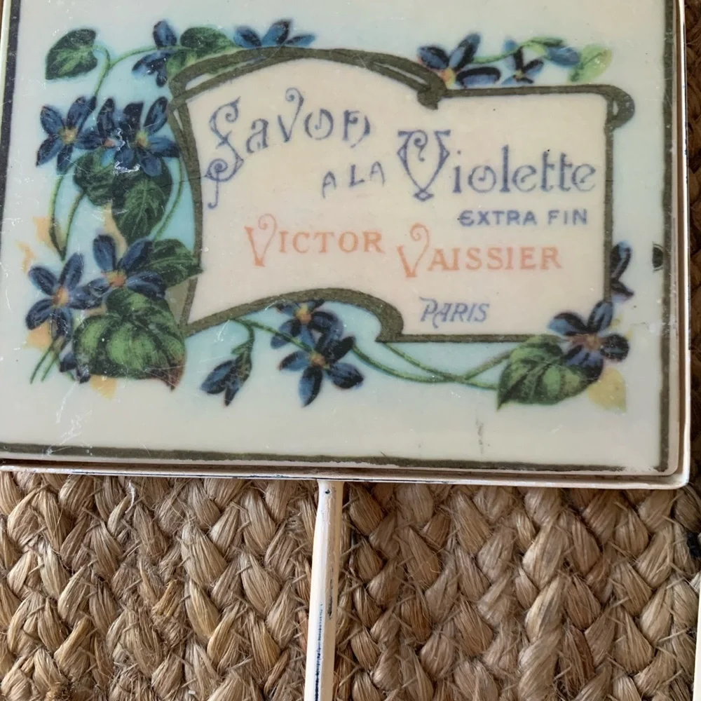 Wall Hooks Vintage Floral Acrylic and Metal SET OF TWO. Measures 7 1/4”x 6”